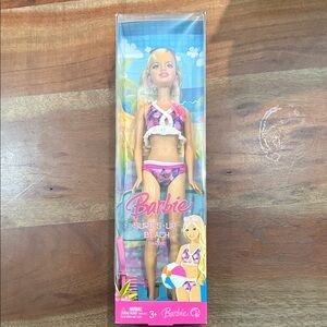 Barbie Surf's Up Beach Doll in Pink and White